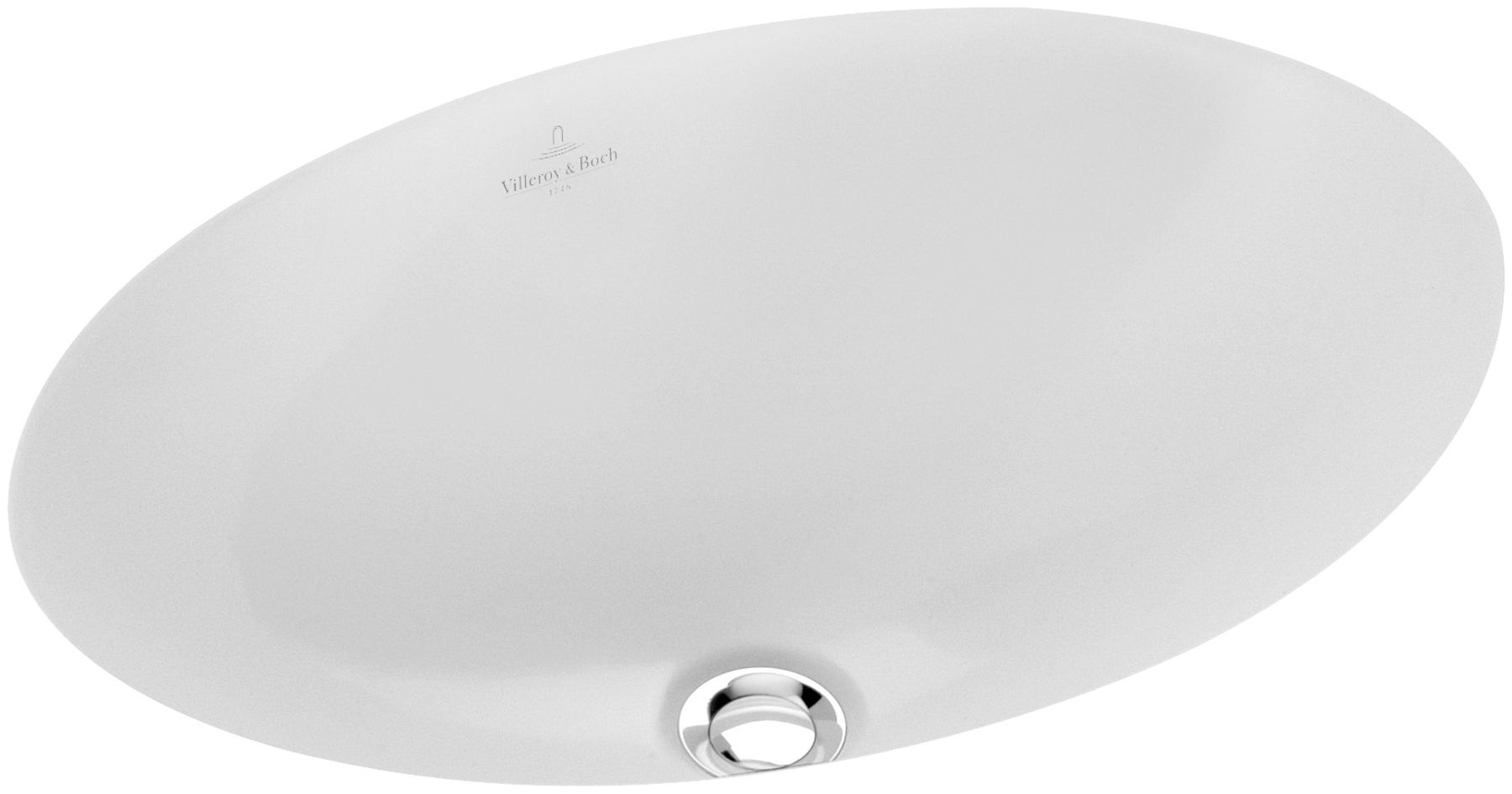 Villeroy & Boch Loop & Friends mosdótál 48.5x32.5 cm ovális alulról beépíthető fehér 61612001