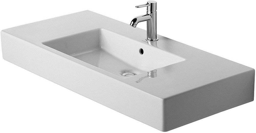 Duravit Vero mosdótál 105x49 cm négyszögletes klasszikus-pulttal együtt fehér 0329100000