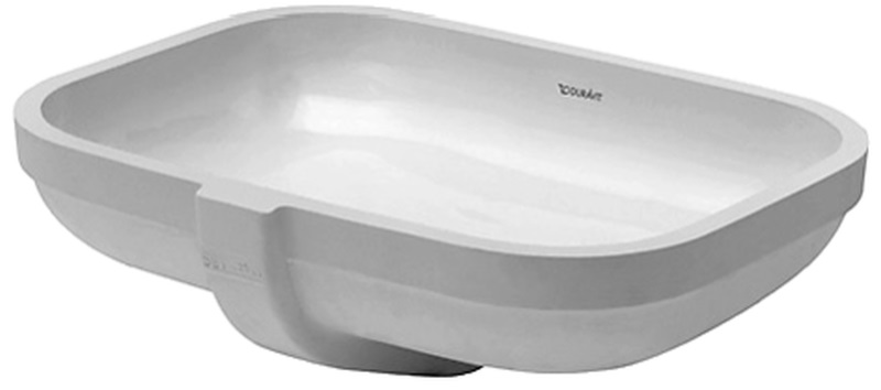 Duravit Happy D.2 mosdótál 48x34.5 cm négyszögletes alulról beépíthető fehér 0457480000