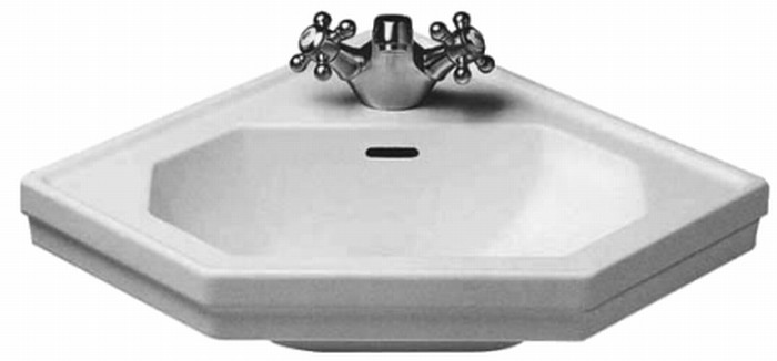 Duravit Seria 1930 mosdótál 59.5x45 cm sarok klasszikus fehér 0793420000