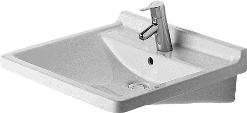 Duravit Starck 3 mosdótál 60x54.5 cm négyszögletes klasszikus mozgássérülteknek fehér 0309600000