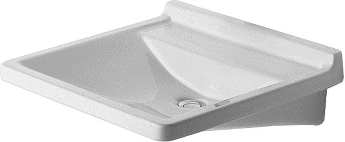 Duravit Starck 3 mosdótál 60x54.5 cm négyszögletes klasszikus mozgássérülteknek fehér 0312600000
