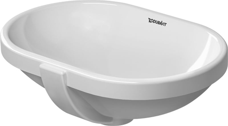 Duravit Foster mosdótál 43x28 cm ovális alulról beépíthető fehér 0336430000