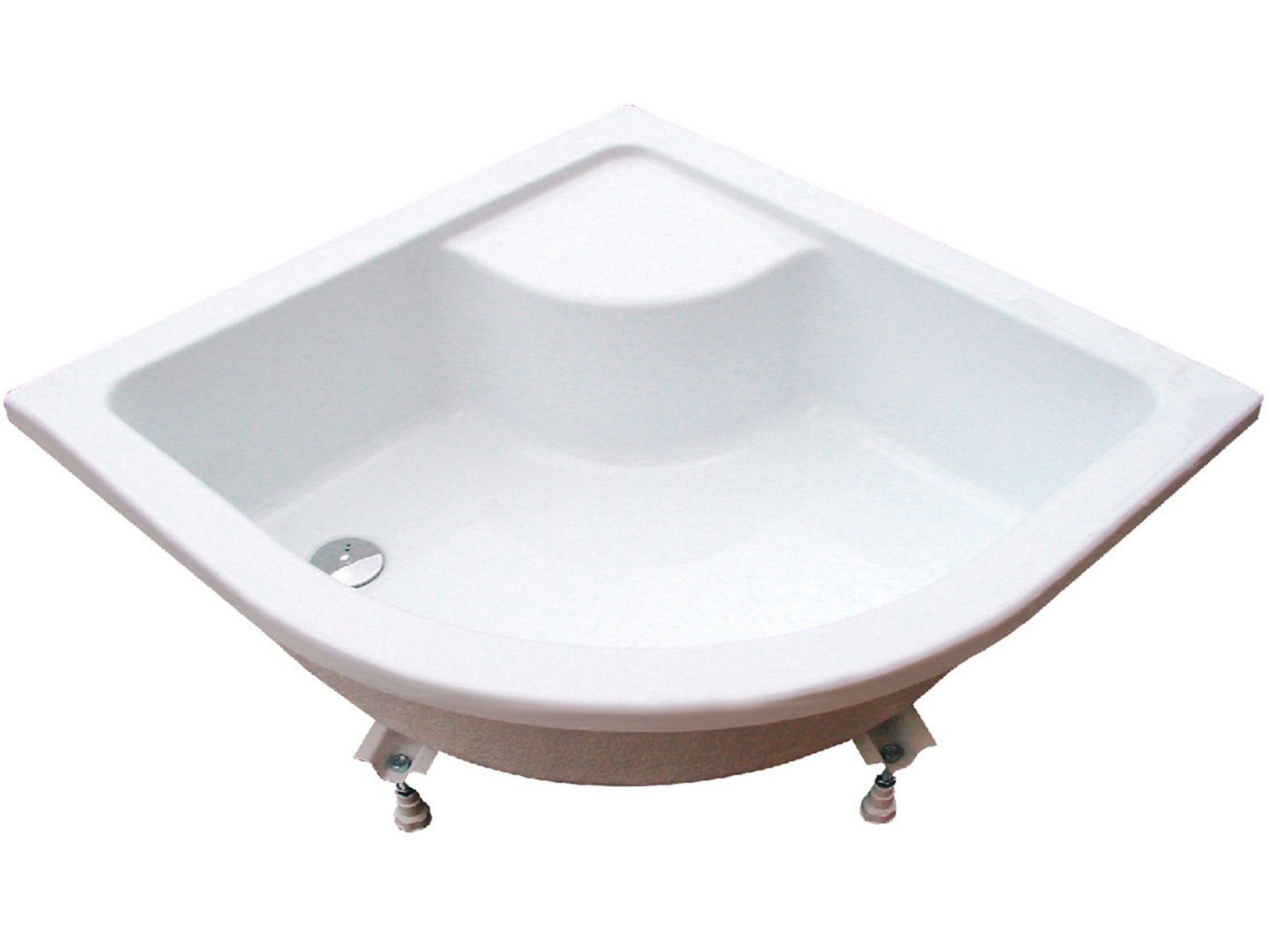 Ravak Sabina félkör alakú zuhanytálca 90x90 cm fehér GPX11001