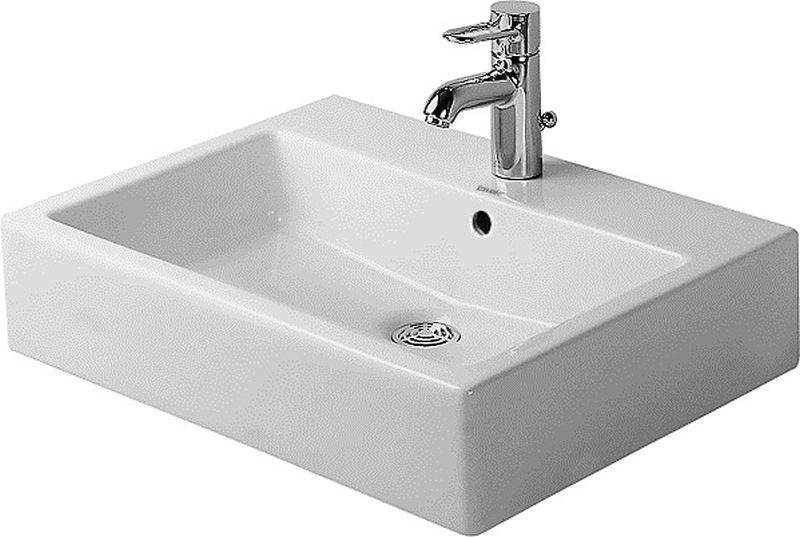 Duravit Vero mosdótál 60x47 cm négyszögletes beépíthető fehér 04546000001