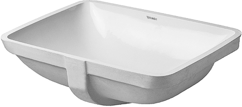Duravit Starck 3 mosdótál 53x40 cm négyszögletes alulról beépíthető fehér 03054900001