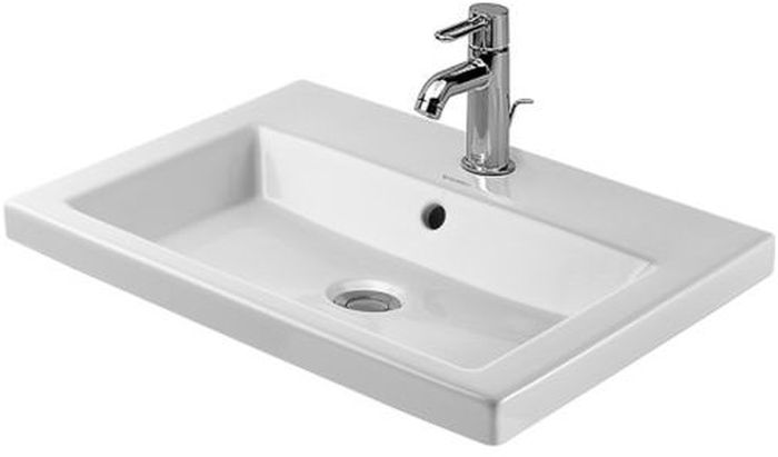 Duravit 2nd floor mosdótál 60x43 cm négyszögletes süllyesztett fehér 0347600000