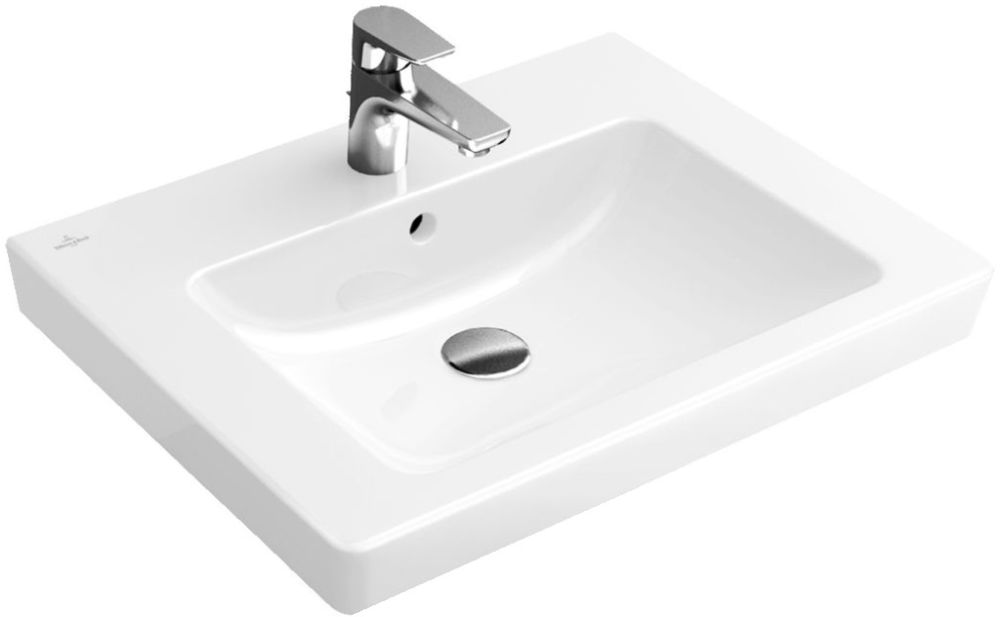 Villeroy & Boch Subway 2.0 mosdótál 65x47 cm négyszögletes klasszikus fehér 71136501