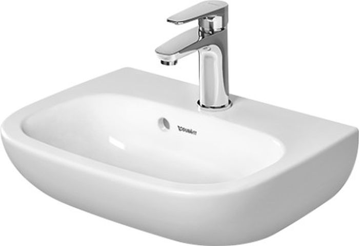 Duravit D-Code mosdótál 45x34 cm félkör alakú klasszikus fehér 07054500002