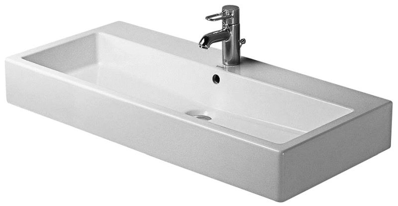 Duravit Vero mosdótál 100x47 cm négyszögletes beépíthető fehér 04541000001