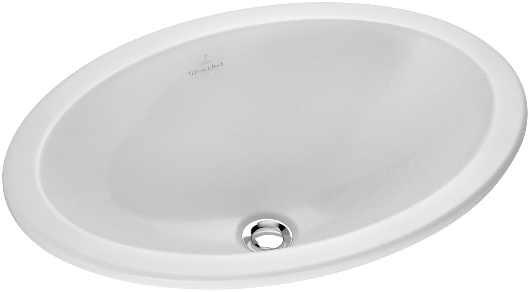 Villeroy & Boch Loop & Friends mosdótál 66x47 cm ovális süllyesztett fehér 615530R1