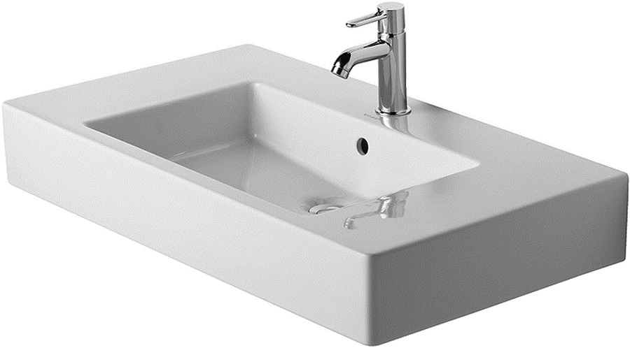 Duravit Vero mosdótál 85x49 cm négyszögletes beépíthető fehér 03298500001