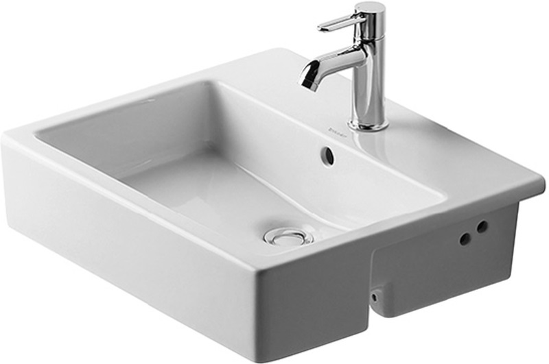 Duravit Vero mosdótál 55x47 cm négyszögletes fehér fényes 0314550000