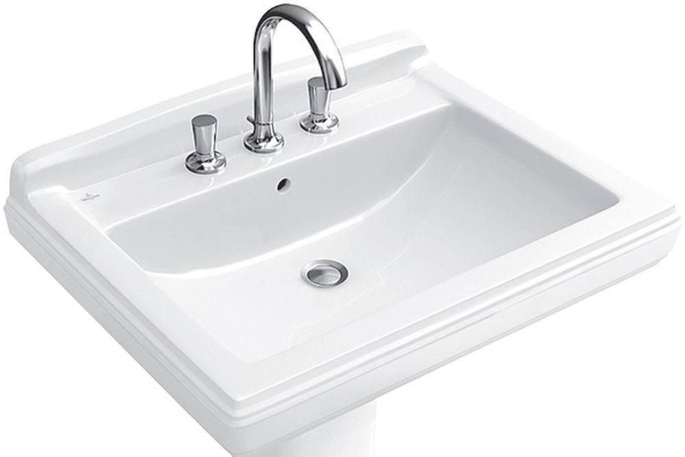 Villeroy & Boch Hommage mosdótál 75x58 cm négyszögletes klasszikus-beépíthető fehér 7101A1R1