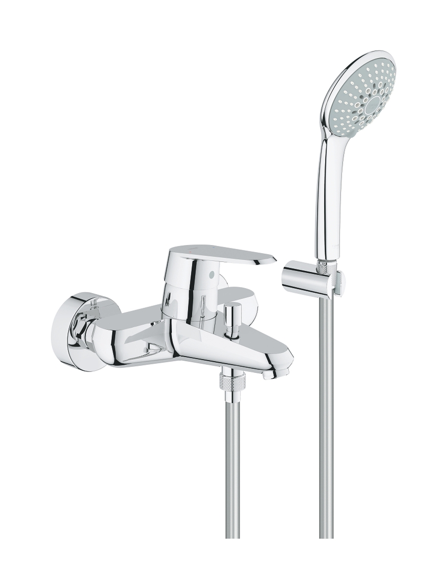 Grohe Eurodisc Cosmopolitan kád és zuhany csaptelep fali StarLight Chrome 33395002