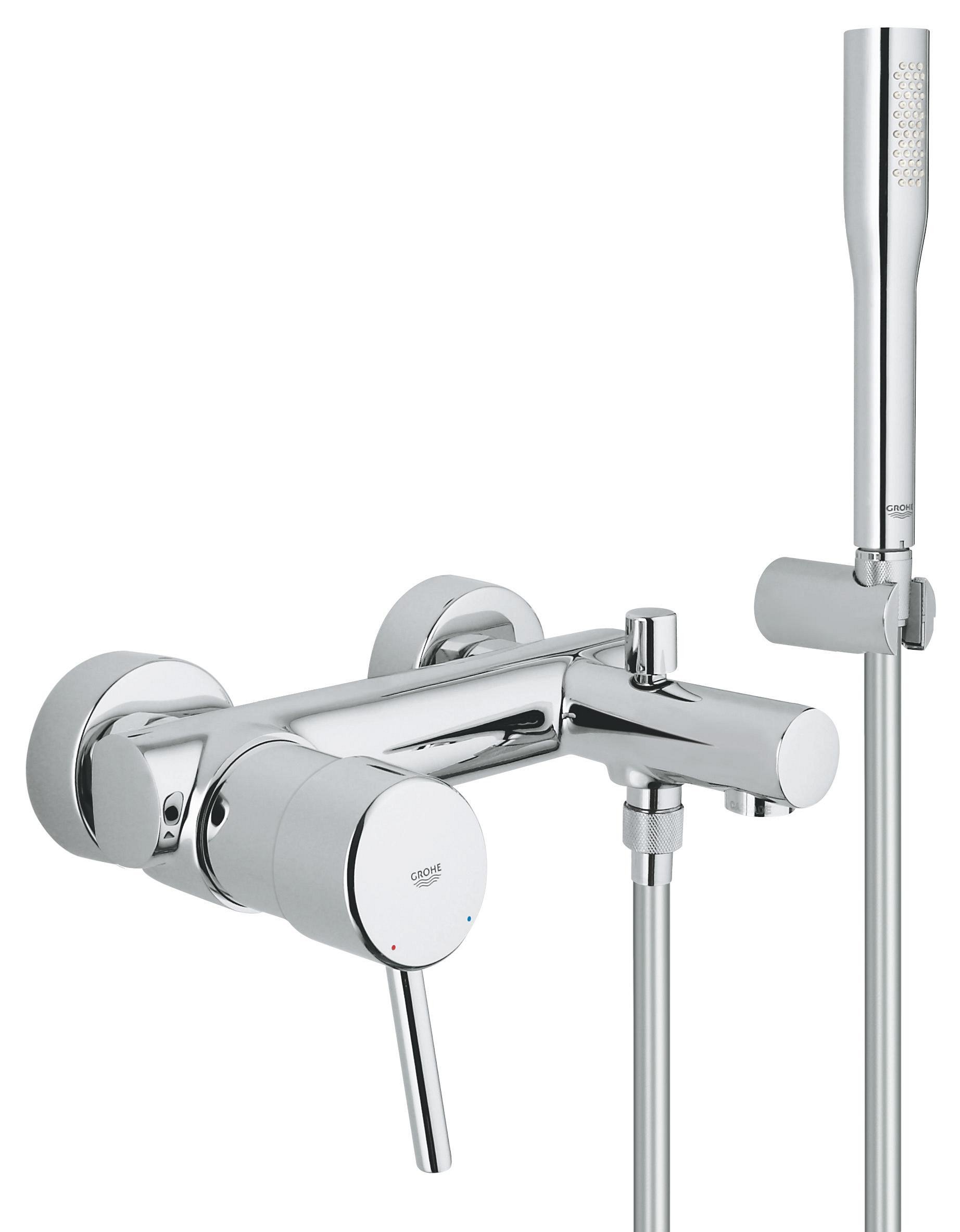 Grohe Concetto kád és zuhany csaptelep fali StarLight Chrome 32212001