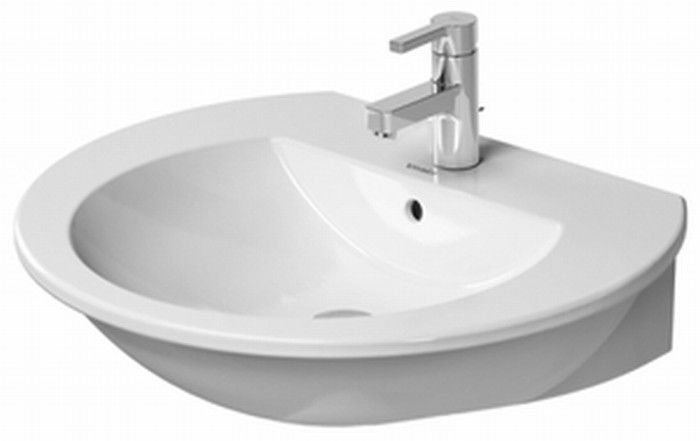 Duravit Darling New mosdótál 65x55 cm félkör alakú klasszikus fehér 2621650000