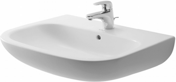 Duravit D-Code mosdótál 65x50 cm félkör alakú klasszikus fehér 23106500002