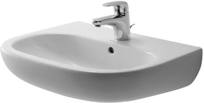 Duravit D-Code mosdótál 55x43 cm félkör alakú klasszikus fehér 23105500002