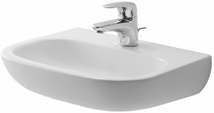 Duravit D-Code mosdótál 45x34 cm félkör alakú klasszikus fehér 07074500002