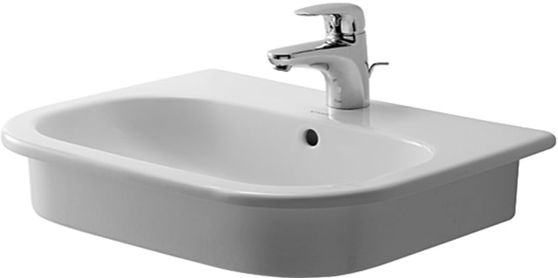 Duravit D-Code mosdótál 54.5x43.5 cm félkör alakú süllyesztett fehér 0337540000