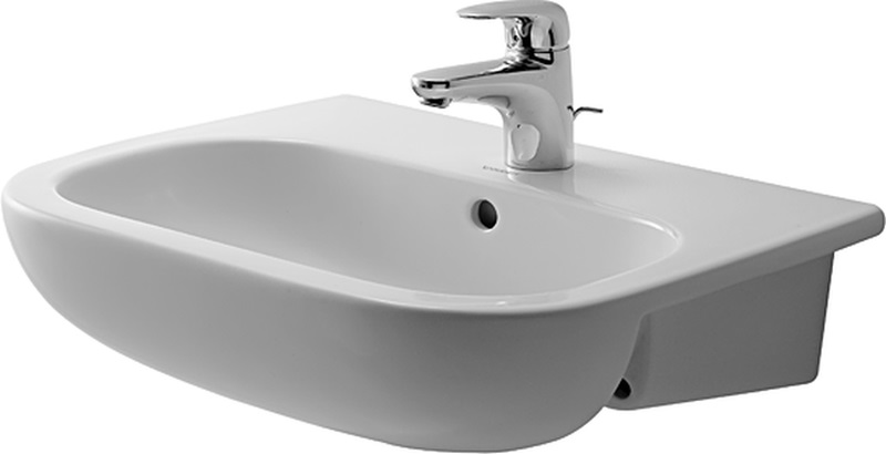 Duravit D-Code mosdótál 55x44 cm félkör alakú fehér 0339550000