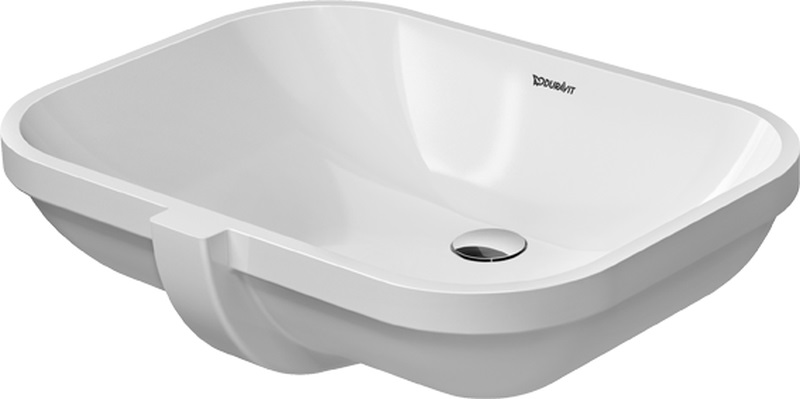 Duravit D-Code mosdótál 56x40 cm négyszögletes alulról beépíthető fehér 0338560000