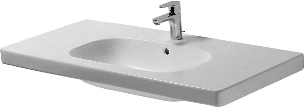 Duravit D-Code mosdótál 105x48 cm négyszögletes klasszikus-beépíthető-pulttal együtt fehér 03421000002