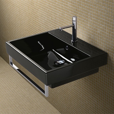Catalano Zero umywalka 60x50 cm czarna 16QZENE