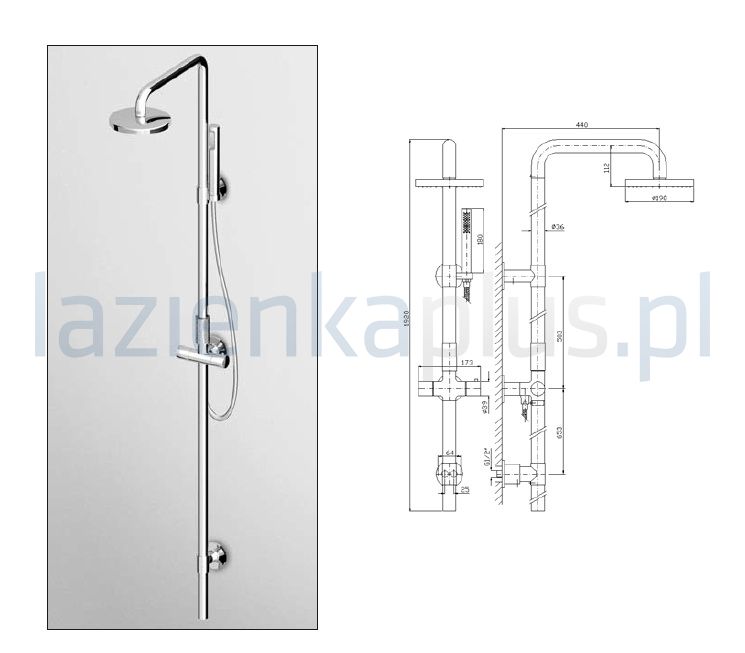 Zucchetti Isyshower kolumna natryskowa ZD1055.W