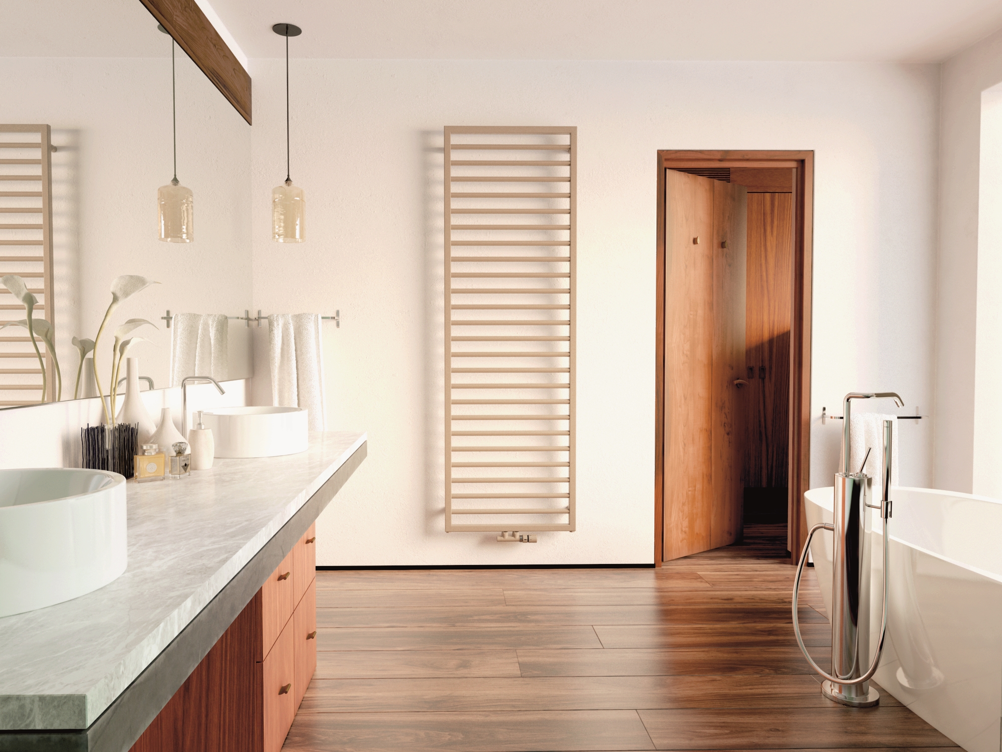 Zehnder Subway fürdőszoba radiátor dekoratív 154x45 cm fehér SUB-150-045