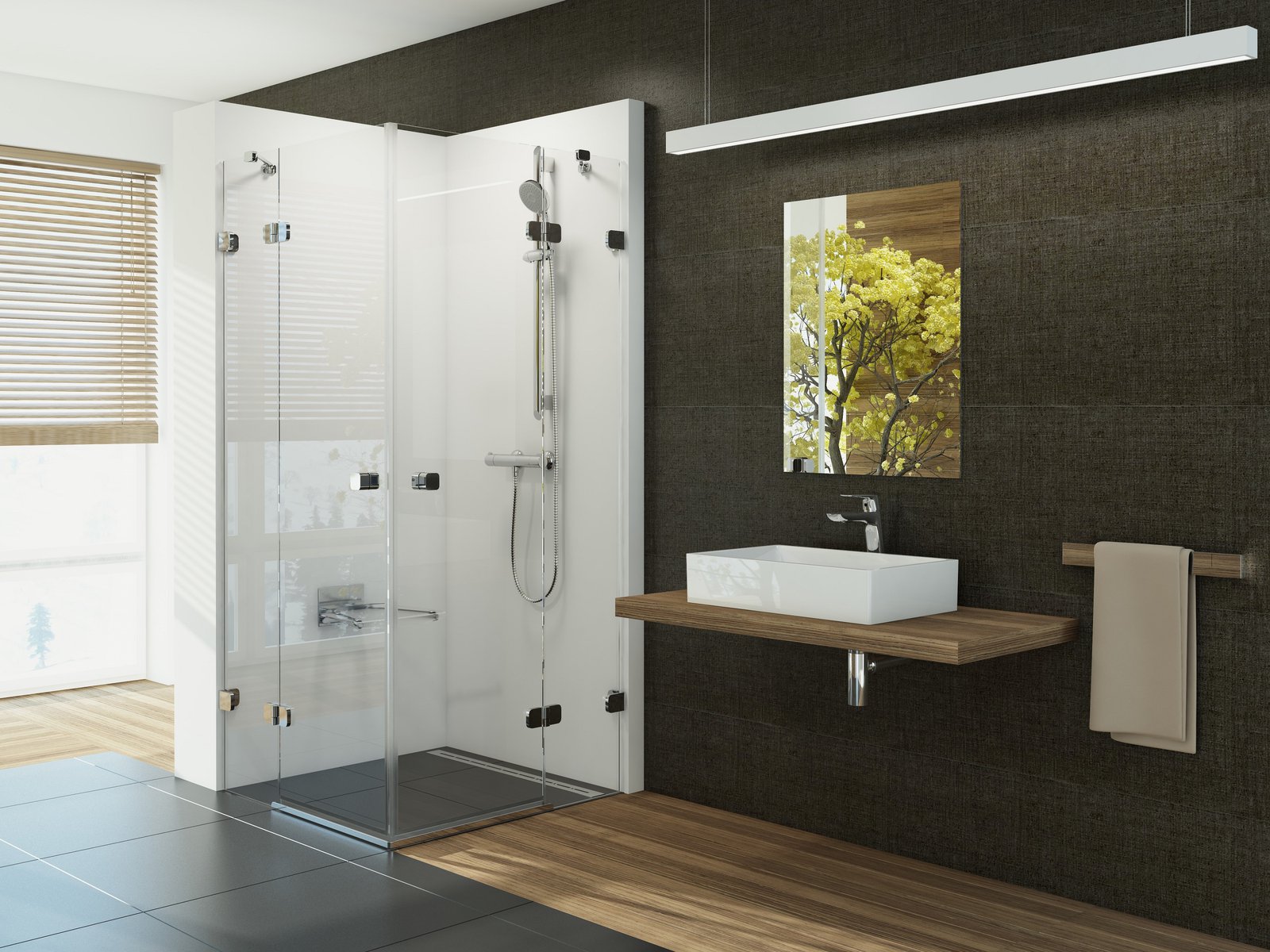 Ravak Brillant zuhanykabin 100x100 cm négyzet króm fényes/átlátszó üveg 1UVAAA00Z1