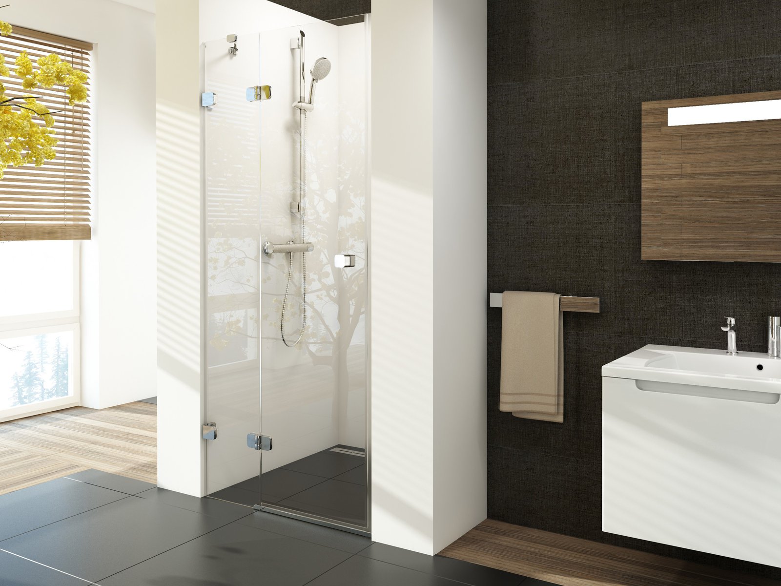 Ravak Brillant zuhanyajtók 80 cm dönthető króm fényes/átlátszó üveg 0UL4AA00Z1