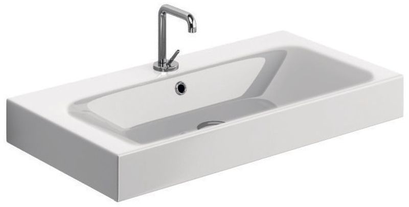 Kerasan Cento mosdótál 80x45 cm négyszögletes klasszikus-mosdótálak fehér 353301