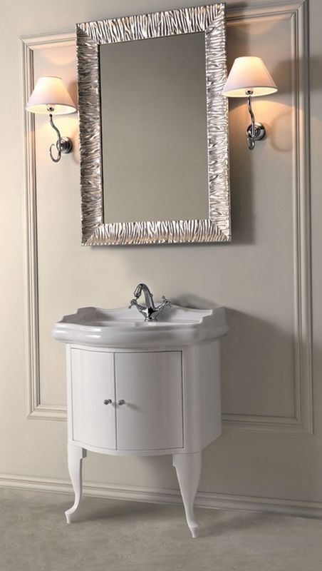 Kerasan Retro szekrény 58.5x52x77 cm mosdó alatt álló fehér-arany 7361K8