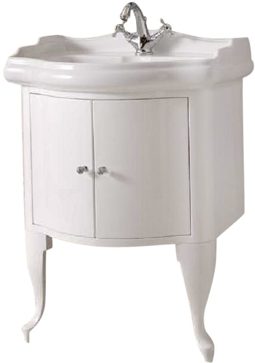 Kerasan Retro szekrény 58.5x52x77 cm mosdó alatt álló fehér-arany 7361K8