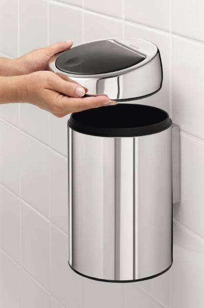 Brabantia Touch Bin szemeteskosár 3 l acél-fekete 363962