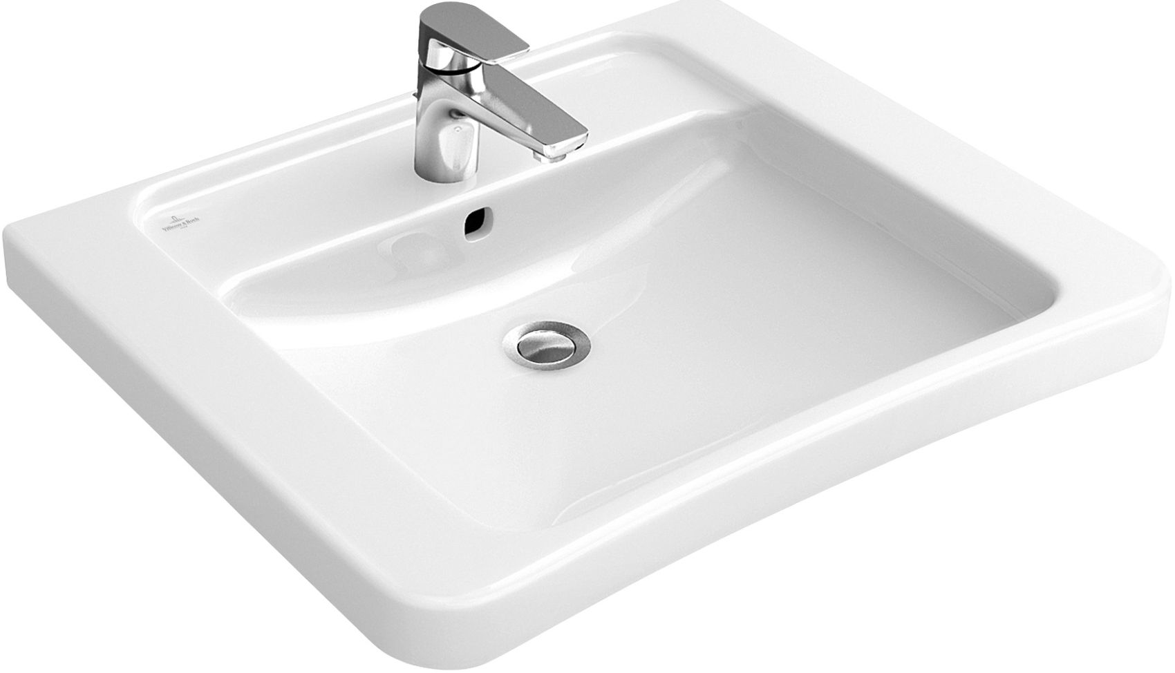 Villeroy & Boch Vita mosdótál 65x55 cm négyszögletes klasszikus mozgássérülteknek fehér 51786701