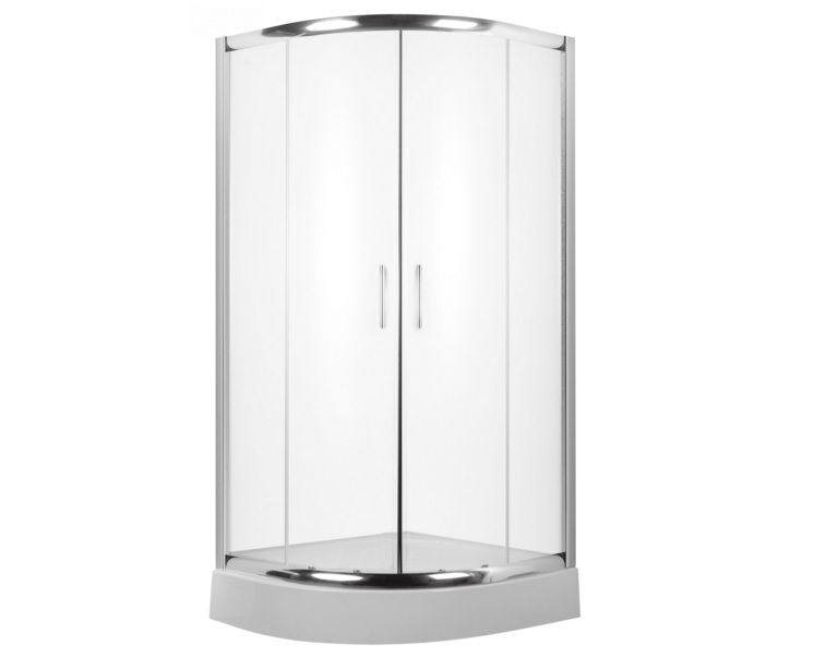 Deante Vanilla kabina półokrągła 90 cm szkło transparentne/profil chrom KTO051P