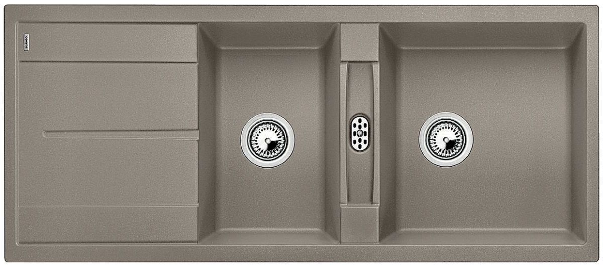 Blanco Metra 8 S gránit mosogató 116x50 cm barna 517357