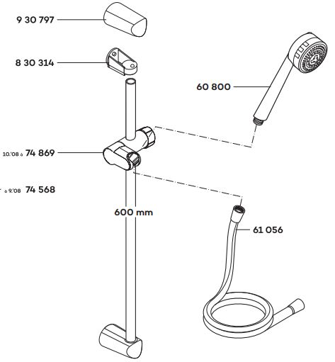 Kludi Zenta rúd rögzítés 83031405-00