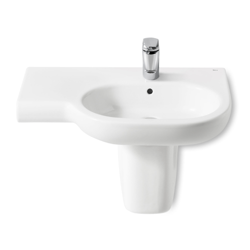 Roca Meridian-N umywalka asymetryczna 75x46 cm z powłoką Maxi Clean A32724R00M