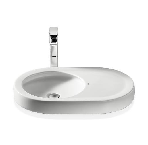 Roca Orbita umywalka nablatowa owalna 63x42 cm z powloką Maxi Clean A32722300M