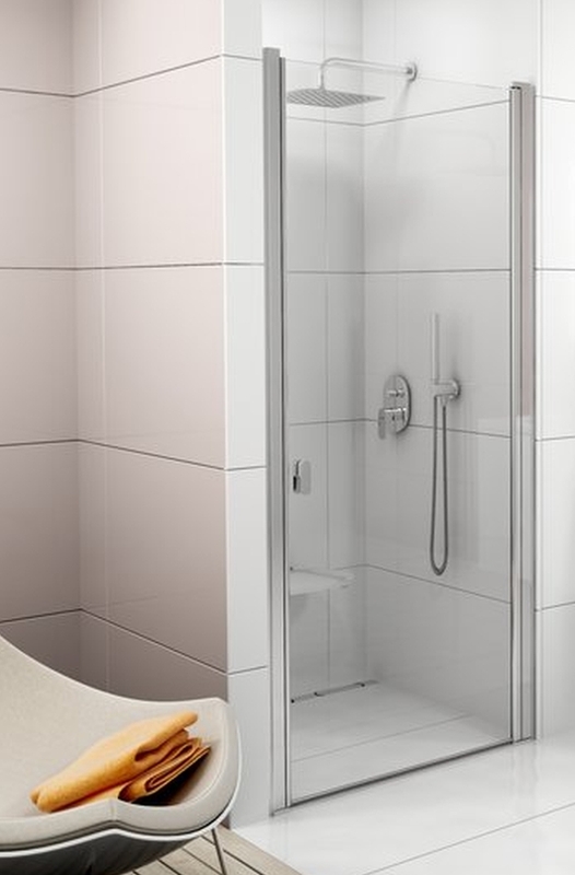 Ravak Chrome zuhanyajtók 80 cm dönthető fehér fényes/átlátszó üveg 0QV40100Z1