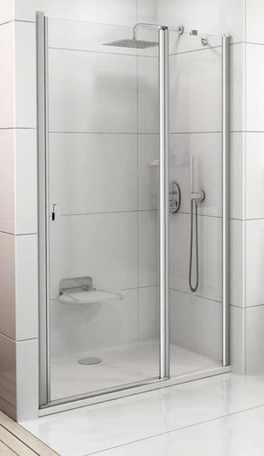 Ravak Chrome zuhanyajtók 110 cm dönthető fehér fényes/átlátszó üveg 0QVDC100Z1