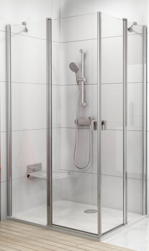 Ravak Chrome zuhanyajtók 110 cm dönthető fehér fényes/átlátszó üveg 1QVD0100Z1
