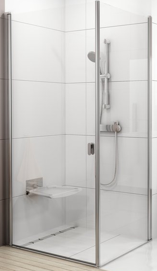 Ravak Chrome zuhanyfal 100 cm fehér fényes/átlátszó üveg 9QVA0100Z1