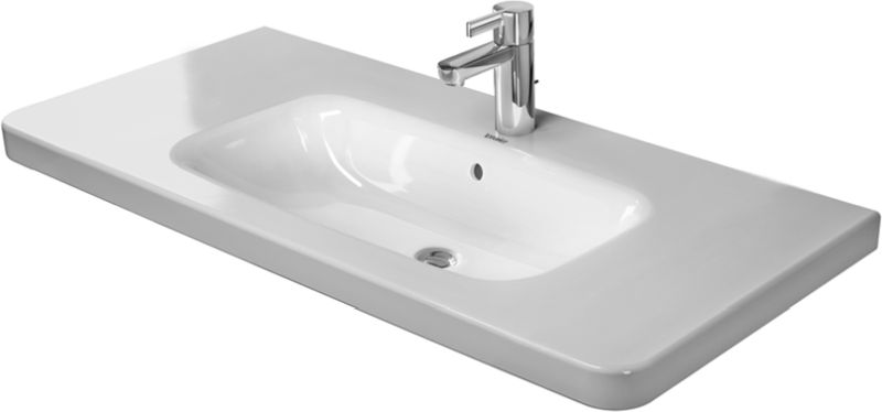 Duravit DuraStyle mosdótál 100x48 cm négyszögletes klasszikus-beépíthető-pulttal együtt fehér 2320100000