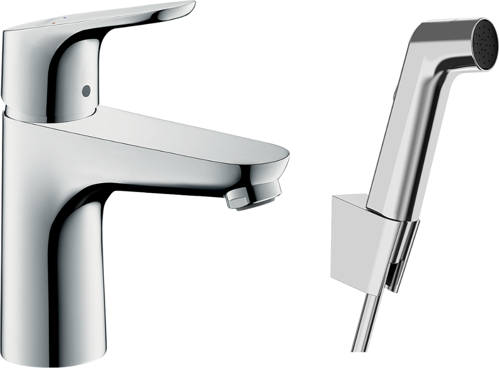 Hansgrohe Focus mosdócsap bidés zuhanyfejjel álló króm 31927000