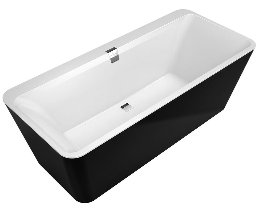 Villeroy & Boch Squaro Edge 12 térben álló kád 180x80 cm négyszögletes kétszínű UBQ180SQE7PDT1V-01